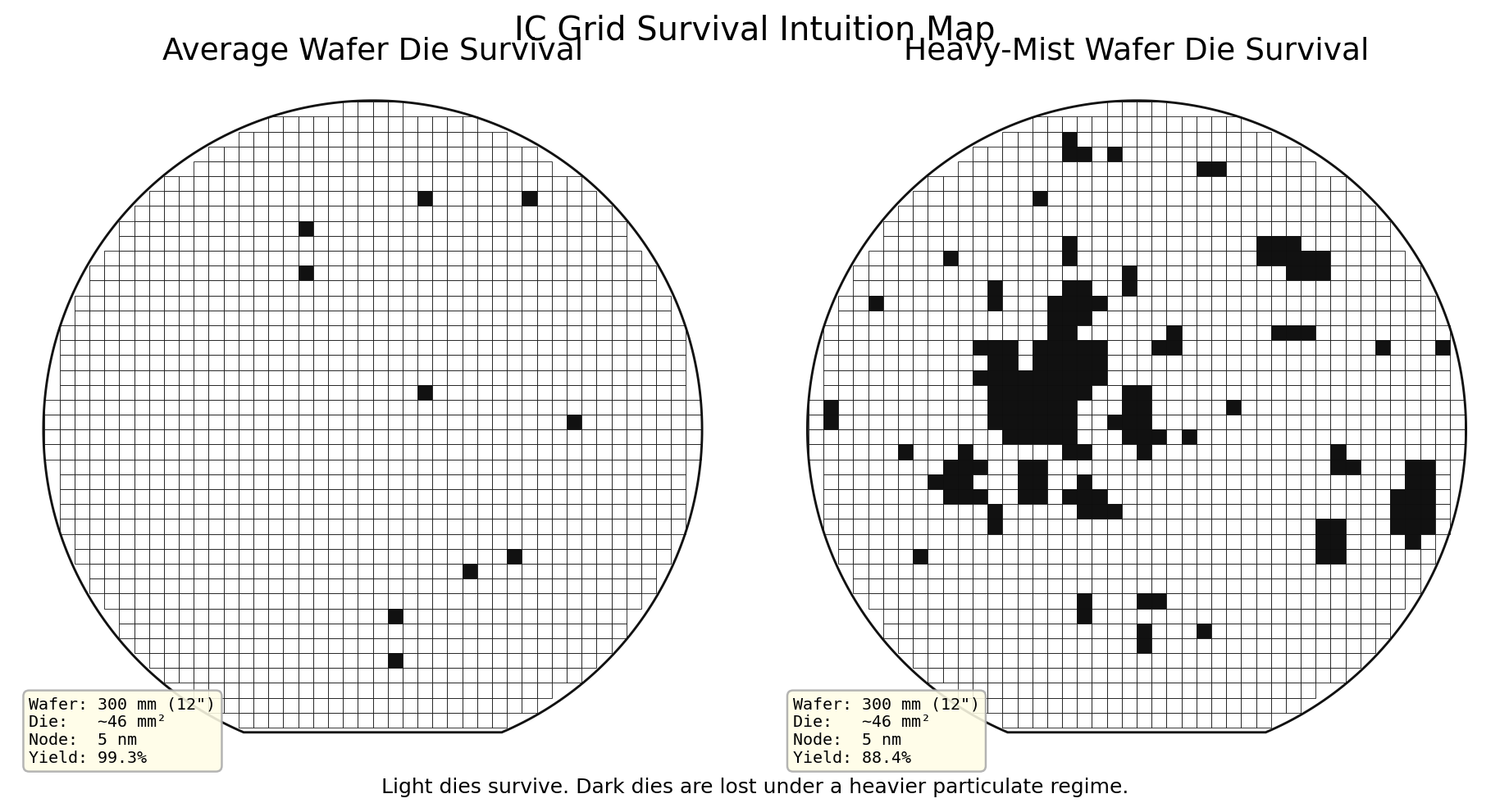Modern era die survival comparison — average vs heavy-mist